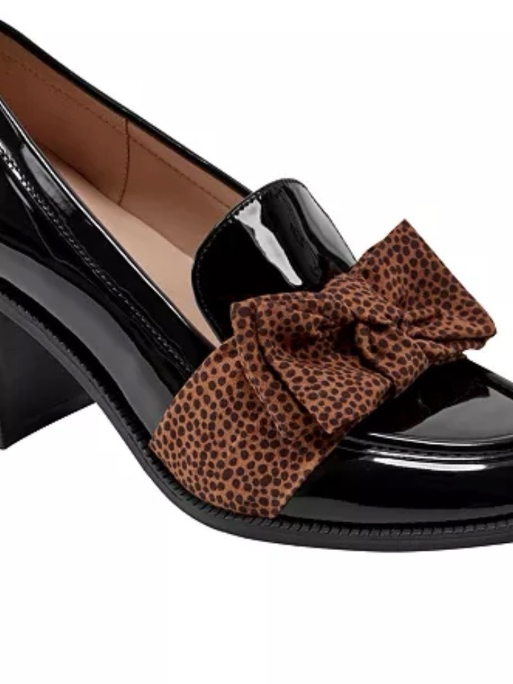 Bandolino Black Patent Heel with Brown Bow
